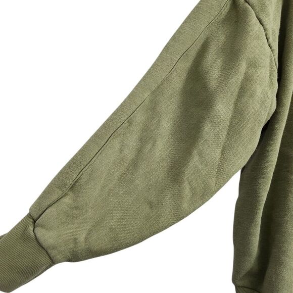 Sweaty Betty Sweater Womens XL Green Pullover Essentials Cotton Longsleeve Logo - Picture 5 of 8